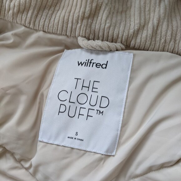 WILFRID ARITZIA CLOUD PUFF JACKET CREAM SZ.S - Picture 9 of 12